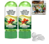 Comprimés puissants de purification d'eau pour aquarium - 70 boules de purification d'eau pour aquarium - Élimine la turbidité et les impuretés pour un aquarium clair et sain