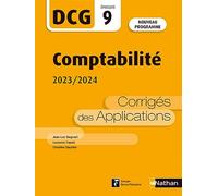 Comptabilité - 2023/2024 - DCG 9 - Corrigés des applications