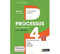 Comptabilité Gestion Bts Cg 1re Et 2e Années Processus 4 Gestion Des Relations Sociales - Manuel De L'élève (+ Licence I-Manuel)