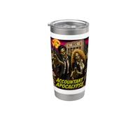 Comptable Apocalypse Zombie Horde Attack CPA Audit Humour Gobelet isotherme en acier inoxydable double paroi