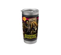 Comptable Apocalypse Zombie Horde Attack CPA Audit Humour Gobelet isotherme en acier inoxydable double paroi