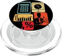 Comptable comptables comptabilité compta Retro PopSockets PopGrip pour MagSafe
