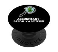 Comptable fondamentalement Un détective Funny Finance PopSockets PopGrip Adhésif