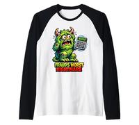 Comptable Monstre du Pire Cauchemar de fraude Manche Raglan