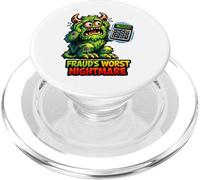 Comptable Monstre du Pire Cauchemar de fraude PopSockets PopGrip pour MagSafe