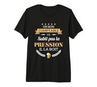 Comptable ne subit Pas la Pression Humour Compta T-Shirt Haut de Gamme