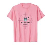 Comptable Off Duty Funny Finance Profession Humour T-Shirt, Homme, Rose, S