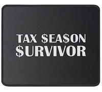 Comptable Survivant De La Période des Impôts Mousepad Lavable Mouse Pad Portable Tapis De Souris Gaming pour Bureau Voyage Jeu 25X30Cm