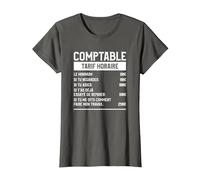 Comptable Tarif Horaire Comptabilité T-Shirt, Femme, Asphalte, S