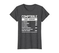 Comptable Tarif Horaire Comptabilité T-Shirt, Femme, Chiné Foncé, XS