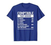 Comptable Tarif Horaire Comptabilité T-Shirt, Homme, Bleu Royal, L