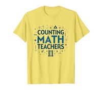 Comptage des mathématiques Appréciation des Enseignants mathématiques Symboles mathématiques T-Shirt, Homme, Citron, L