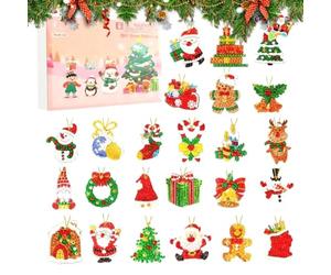 Compte à rebours 2D en acrylique strass de Noël | Calendrier de l'Avent de Noël pour les vacances, les anniversaires, les salles de classe, les murs, les fenêtres, les portes