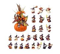 Compte à rebours 2D Halloween Ornements de l'Avent en acrylique 24 jours
