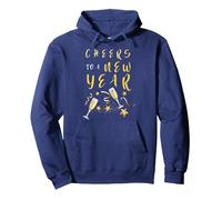 Compte À Rebours an Vive Une Nouvelle Année Bonne Année Sweat à Capuche, Unisexe pour Adultes, Bleu Marine, S