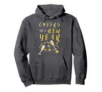 Compte À Rebours an Vive Une Nouvelle Année Bonne Année Sweat à Capuche, Unisexe pour Adultes, Chiné Foncé, XXL