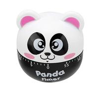 Compte à Rebours Animal, Minuterie Mécanique en Forme de Panda Mignon, Minuterie de Cuisine, Minuterie Manuelle de 1 à 55 Minutes pour la Cuisson, la Friture, la Cuisson des (Rose)