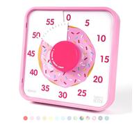 Compte à rebours de 19,1 cm ; minuterie visuelle de 60 minutes et 1 heure - Outil pédagogique en salle de classe, réunion de bureau, horloge de compte à rebours mécanique pour enfants, gestion du