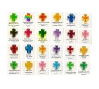 Compte à rebours de 24 jours - Pendentif en acrylique - Verset biblique - Bijoux de l'Avent chrétiens - Affichage plat 2D pour les vacances festives - Cadeau significatif pour les réunions de