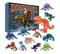 Compte à rebours de dinosaures imprimés en 3D, léger et portable, 36x30x6 cm, jouets d'animaux imprimés en 3D, calendrier de compte à rebours de jouets Dragon Fidget, texture d'écailles, pour garçons