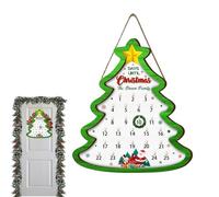Compte à Rebours de Noël | 2025 Panneau De L'Avent Décorations De Fête - Panneau En Bois De 25 Jours Compte À Rebours Pour Noël Décoration - Pour Mur Intérieur Salon Bureau École Appartement Dortoir
