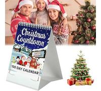 Compte à rebours de Noël 2025 pour 100 jours | Calendrier de bureau avec affichage de 100 jours pour adolescents et enfants, calendrier de Noël à détacher | Calendrier de décoration d'intérieur pour