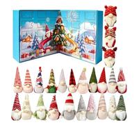 Compte à Rebours de Noël 24 Pièces Gnomes En Peluche Coffret Compte À
