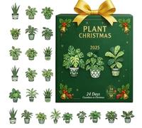 Compte à rebours de Noël | Bijoux de plantes en acrylique 2D - 24 jours de décoration de plantes - Pour la décoration de Noël dans la maison, sur le mur et sur la fenêtre comme décoration saisonnière
