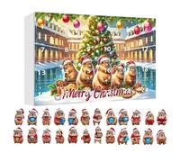 Compte à rebours de Noël - Cadeau plat en acrylique 2D - Planificateur mensuel avec calendrier - Pour murs, arbres, maison, fête, saison de Noël, décoration saisonnière, 26 cm