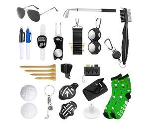 Compte à rebours de Noël - Calendrier d'accessoires de golf de vacances, de vingt-quatre jours, assortiment d'équipement d'exercice festif, paquet cadeau de bas de saison | Activité