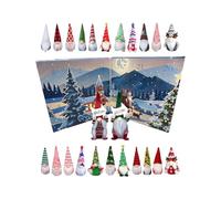 Compte à rebours de Noël | Calendrier de compte à rebours 2025 | Ornement en peluche avec motif de nain de 24 jours pour garçons, famille, voyage, adultes, femmes, adolescents, , maison, école