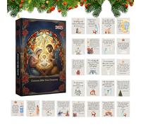 Compte à rebours de Noël - Calendrier de l'Avent fait à la main pendant 24 jours avec figurines de crèche | Versements et souvenirs inspirants quotidiens, parfaits pour la décoration
