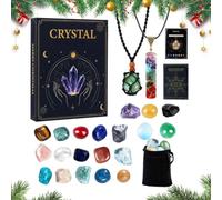 Compte à Rebours de Noël Collection de 24 Pierres avec Carte Guide