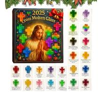 Compte à rebours de Noël, décoration de l'Avent en acrylique 2D | Calendrier de Noël de 24 jours avec de poche - Pour femme, homme, mère, père, famille, amis