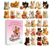 Compte à rebours de Noël - Décoration plate en acrylique 2D en forme de chien | Calendrier de compte à rebours pour femmes, garçons, filles, adolescents, épouse, mari, fils, fille, famille, amis