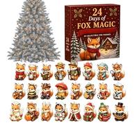 Compte à Rebours de Noël Décorations Fenêtre en Acrylique 2D avec Motifs | Calendrier de Compte à Rebours des 24 Jours pour Bureau Dormeur Fête Maison Appartement Chambre