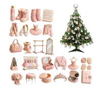 Compte à rebours de Noël en acrylique 2D sur le thème de la danse de ballet | Compte à rebours de Noël 24 jours pour fêtes de décembre, bureau, cheminée, maison, chambre à coucher, salle de