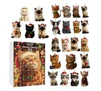Compte à Rebours de Noël, Jouet à Thème Chat Pour 24 Jours | Calendrier Du Compte À Rebours Pour Noël, Pour Fêtes Salle Bureau Mur Arbre Enfants