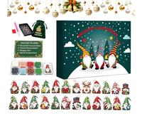 Compte À Rebours De Noël Kit Peinture Gemmes avec 24 Ornements Gnome