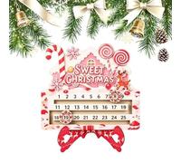 Compte à rebours de Noël Marqueur de date de décoration de table en bois de | Juif, Calendrier de l'Avent en bois pour les fêtes, les festivals, les célébrations, les familles, les vacances, les tables