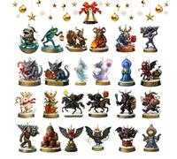 Compte à rebours de Noël - Objet de collection 24 jours - Jouet 2D - Calendrier mystère mignon - Pour la maison, le bureau, le bureau, , l'arbre, les , les adolescents, les adultes, les