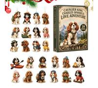 Compte À Rebours De Noël | Pendentif Extérieur Pour Chien En Acrylique 2D | Compte À Rebours De 24 Jours | Acrylique 2D De Qualité Supérieure | Pour Vacances Saisonnier Halloween Thanksgiving