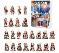 Compte à rebours de Noël - Pendentif Jésus en acrylique 2D - Calendrier décoratif de 24 jours - Design spirituel élégant et léger - Excellente décoration de vacances, réunion à la maison, 10,24 x 7,0