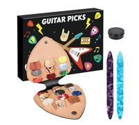 Compte À Rebours De Noël, Plusieurs Couleurs Et Niveaux D'épaisseur, 31 X 21 X 4 Cm, Ensemble De Médiators De Guitare 24 Jours Avec Étui, Calendrier De L'Avent Des Fêtes, Collection De Médiators Color