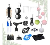 Compte à rebours de Noël pour homme - Ensemble cadeau de golf 24 pièces, collection de marqueurs pour tees, calendrier des fêtes du golfeur | Boîte 'Avent unique sur le thème du sport