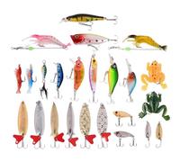 Compte à Rebours de Noël pour la Pêche - Set de 24 Leurres pour l'Avent de Noël - Tackle Portable Truite Perche Eau Douce Salée Pêcheur Débarcadère Rivage Plage