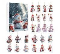 Compte à Rebours de Noël - Vingt-quatre Jours Boules Ornement Bonhomme De Neige | Décoration Acrylique 2D Pour Adultes Et - Sac À Dos Fête Événement Cadeau Holiday Party
