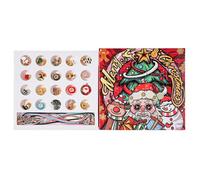 Compte À Rebours Des Bracelets De Noël - Kit D'initiation Aux Bracelets De 24 Jours | Calendrier De Compte À Rebours De Noël Pour Fabrication De Bijoux, 16.2x15.8cm, Pour Filles, Adolescentes, Fête D'