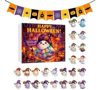Compte à rebours d'Halloween - 12,99 pouces 24 jours Calendrier de vacances pour l' festif, le plaisir en famille avec une fonction de compte à rebours, l'ornement en acrylique pour la maison, l