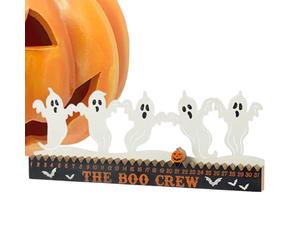 Compte à rebours d'Halloween - Décorations d'Halloween fantômes - Calendrier décoratif de 31 jours pour bureau, chambre intérieure, table de salon